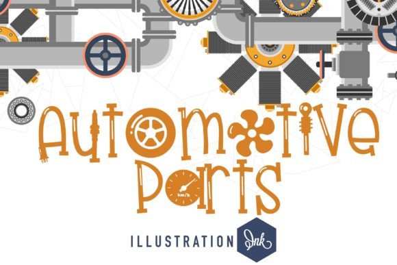 Automotive Parts Display Font for Bold Campaign Headlines