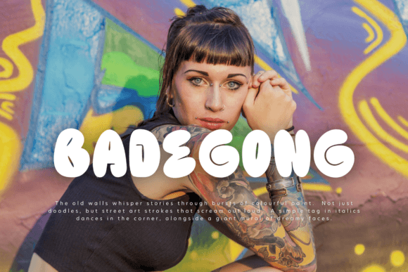 Badegong: A Fun Display Font for Quirky Brand Identities