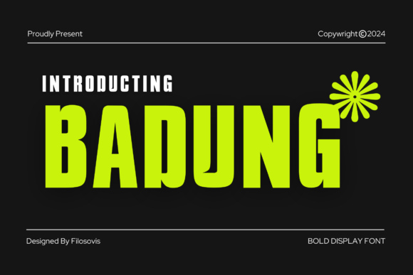 Badung Display Font for Streetwise Craft Projects
