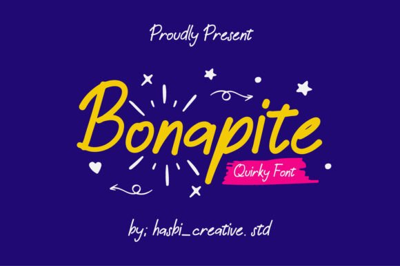 Bonapite: A Playful Display Font for Editorial Design