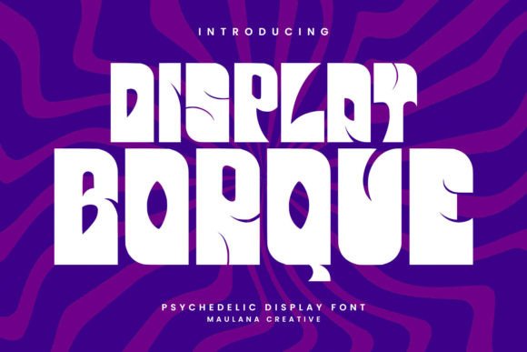 Borque Psychedelic Display Font for Handmade Product Makers