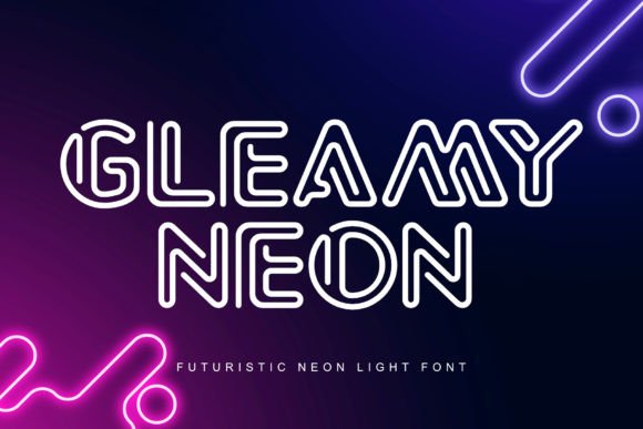 Gleamy Neon: A Futuristic Display Font for Standout Craft Products