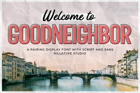 Goodneighbor Font Duo for Handmade Labels and Vintage Branding