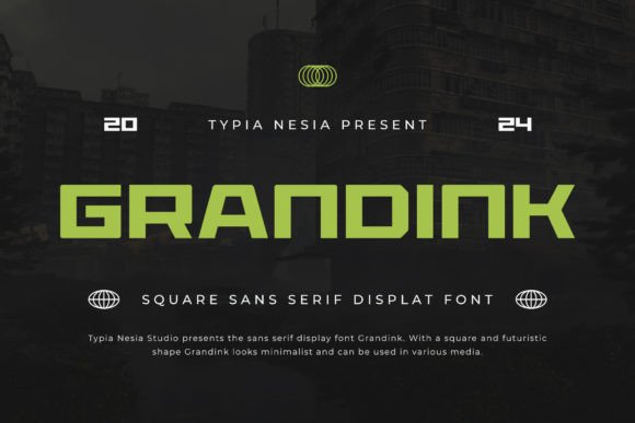 Grandink: A Square Sans Display Font for Modern Editorial Design