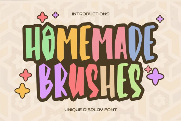 Homemade Brushes: A Whimsical Display Font for Creative Projects