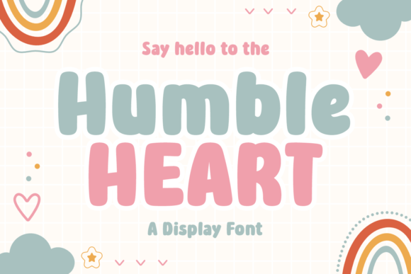 Humble Heart Display Font for Editorial Design