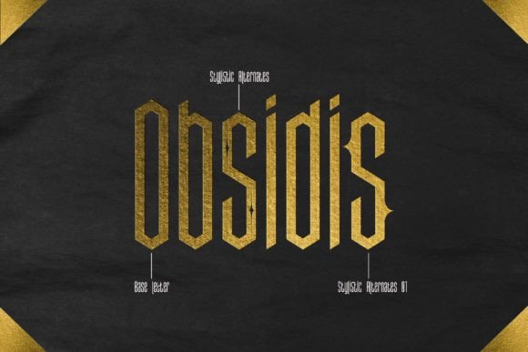 Obsidis Font: Blackletter Display for Modern Branding