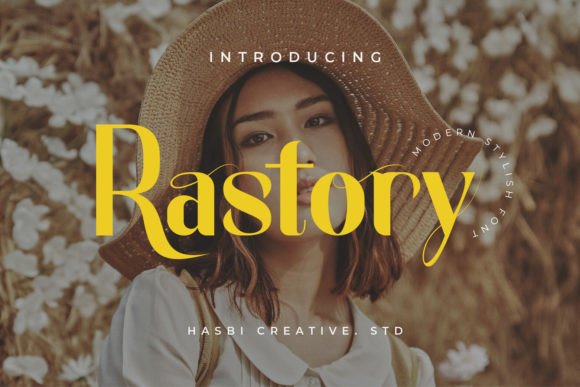 Rastory: A Modern Display Font for Handmade Product Design