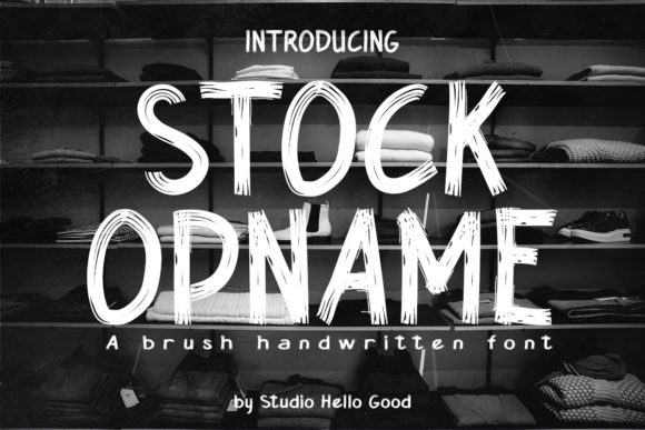 Stock Opname: A Handwritten Brush Font for Polished Branding