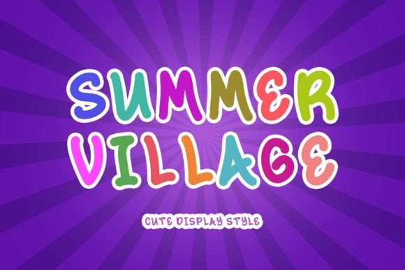 Summer Village: A Playful Display Font for Standout Campaigns
