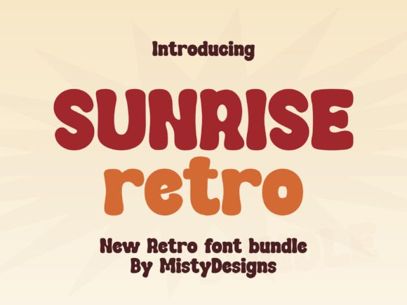 Sunrise Retro: A Cute Stacked Display Font for Joyful Web Design